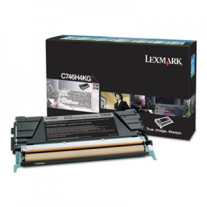 Lexmark C746H1KG High-Yield Toner, 12000 Page-Yield, Black, TAA Compliant LEXC746H4KG C746H4KG