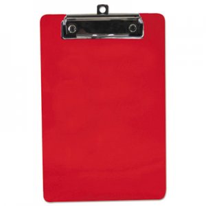 Saunders Plastic Clipboard, 1/2" Capacity, 6 x 9 Sheets, Red SAU00518 00518