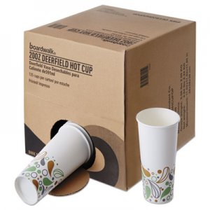 Boardwalk Convenience Pack Paper Hot Cups, 20 oz, Deerfield Print, 135/Carton BWKDEER20HCUPOP