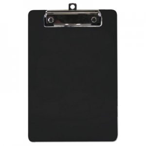 Saunders Plastic Clipboard, 1/2" Capacity, 6 x 9 Sheets, Black SAU00517 00517