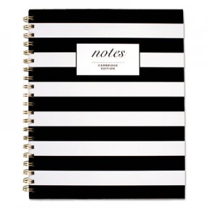 Cambridge Black & White Striped Hardcover Notebook, 11 x 8 7/8, 80 Sheets MEA59010 59010