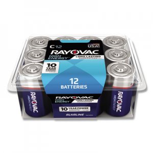 Rayovac High Energy Premium Alkaline Battery,C, 12/Pack RAY81412PPK 814-12PPK