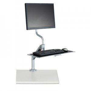 Safco Desktop Sit/Stand Workstations, Single Monitor, Silver SAF2130SL 2130SL