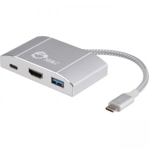 SIIG USB 3.1 Type-C Hub with HDMI & PD Charging Adapter - 4K Ready JU-H30612-S1
