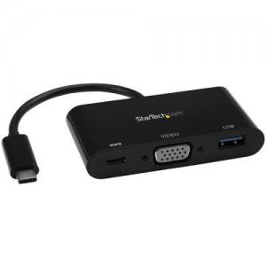 StarTech.com USB-C to VGA Multifunction Adapter with Power Delivery and USB-A Port CDP2VGAUACP