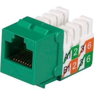 Black Box GigaBase2 CAT5e Jack, Universal Wiring, Green, Single-Pack FMT924-R2