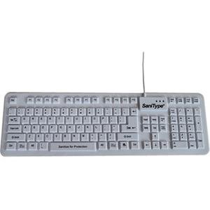 Wetkeys SaniType Washable "Soft-touch Comfort" Hygienic Keyboard (USB)(White) KBSTFC106-W