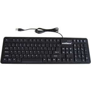 Wetkeys Waterproof "Soft-touch Comfort" Professional-Grade Keyboard (USB)(Black) KBWKFC106-BK