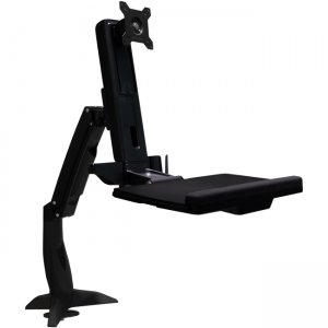 Amer Sit-Stand Spring Arm Desk Mount Computer Workstation Combo System AMR1ACWS