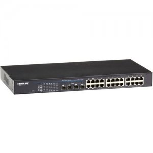 Black Box Gigabit Unmanaged Switch with SFP Uplinks, 24-Port LGB524A