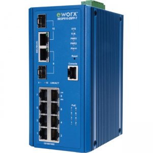 B+B Managed Ethernet Switch 10 port, PoE+, Gigabit, Modbus/TCP SEGP510-2SFP-T