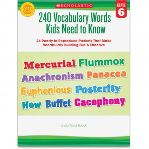 Scholastic Grade 6 Vocabulary 240 Words Book 0545468663 SHS0545468663