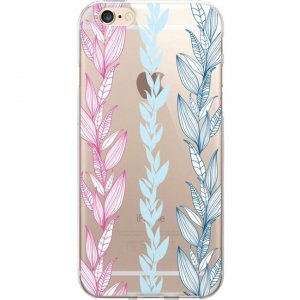 OTM Floral Prints Clear Phone Case, Seaweed - iPhone 6/6S IP6V1CLR-FLR-06