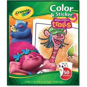 Crayola Trolls Color/Sticker Book 046921 CYO046921