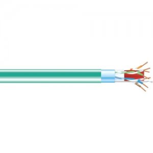 Black Box CAT6A 650-MHz Bulk Cable - Shielded, F/UTP, PVC, Solid, Green, 1000 ft C6ABC50S-GN-1000