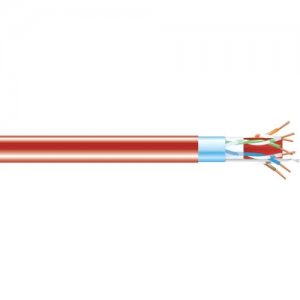 Black Box CAT6A 650-MHz Bulk Cable - Shielded, F/UTP, PVC, Solid, Red, 1000 ft C6ABC50S-RD-1000