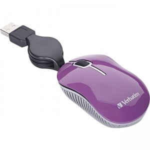 Verbatim Mini Travel Optical Mouse, Commuter Series - Purple 98617