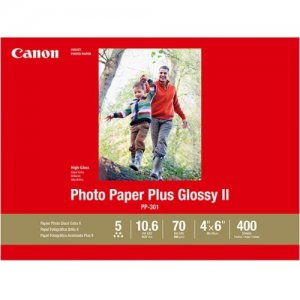 Canon Photo Paper Plus Glossy II - - 4x6 (400 Sheets) 1432C007 PP-301