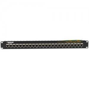 Black Box CAT6 Feed-Through Patch Panel, Shielded, 24-Port JPM814A