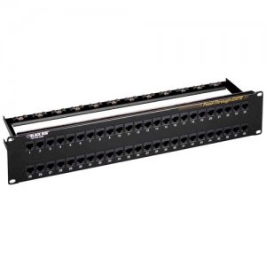 Black Box CAT6 Feed-Through Patch Panel - Unshielded, 48-Port JPM820A