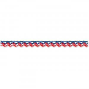 Teacher Created Resources Patriotic Scallpd Border Trim 4158 TCR4158