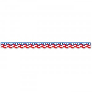 Teacher Created Resources Patriotic Scallpd Border Trim 4158 TCR4158