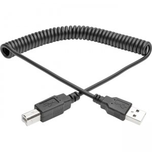 Tripp Lite USB 2.0 Hi-Speed A/B Coiled Cable (M/M), 10 ft U022-010-COIL
