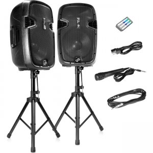 Pyle Active + Passive PA Speaker System Kit PPHP1249KT