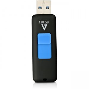 V7 128GB USB 3.0 Flash Drive VF3128GAR-BLK-3N