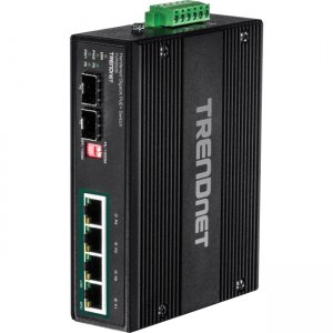 TRENDnet 6-Port Industrial Gigabit PoE+ DIN-Rail Switch 12 - 56 V TI-PG62B