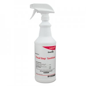 Diversey Final Step Sanitizer Spray Bottle, White, 32 oz, 12/Carton DVOD1222664 D1222664