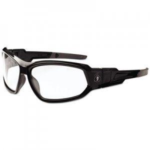 Ergodyne Skullerz Loki Safety Glass/Goggle, Black Frame/Clear Lens, AF, Nylon/Polycarb EGO56003 56003