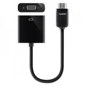 Belkin HDMI to VGA + 3.5mm Audio Adapter, M/F, 1080p, 5 ft., Black BLKF2CD058 F2CD058