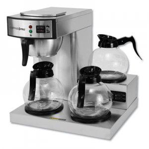 Coffee Pro Three-Burner Low Profile Institutional Coffee Maker, Stainless Steel, 36 Cups OGFCPRLG CPRLG