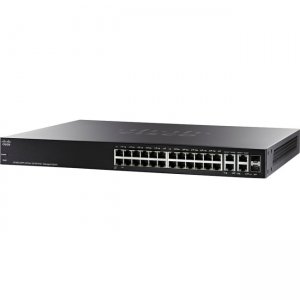 Cisco 24-Port 10/100 PoE+ Managed Switch w/Gig Uplinks - Refurbished SF300-24PP-K9NA-RF SF300-24PP