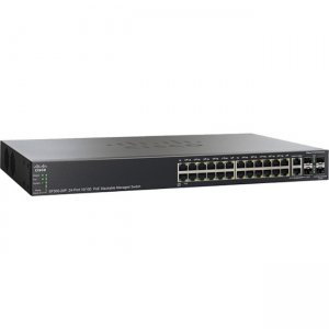 Cisco P 24-Port 10 100 PoE Stackable Managed Switch - Refurbished SF500-24-K9-G5-RF SF500-24