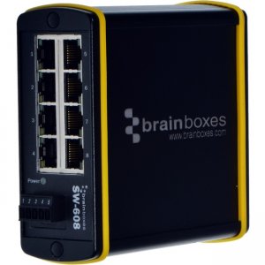 Brainboxes Hardened Industrial 8 Port Ethernet Switch 10/100 SW-608