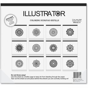 Aurora Illustrator Coloring Deskpad Refills 16130 AUA16130