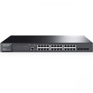 TP-LINK JetStream 24-Port Gigabit L2 Managed PoE+ Switch with 4 SFP Slots T2600G-28MPS