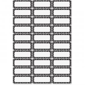 Ashley Dry Erase B/W Dots Nameplate Magnets 10080 ASH10080