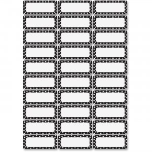 Ashley Dry Erase B/W Dots Nameplate Magnets 10080 ASH10080