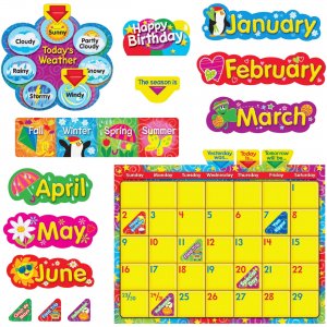 TREND WipeOff Stars/Swirls Calendar Bulletin Brd Set 8320 TEP8320