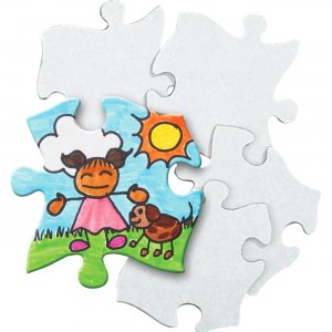 Roylco Blank Cardboard Puzzle Pieces R52022 RYLR52022