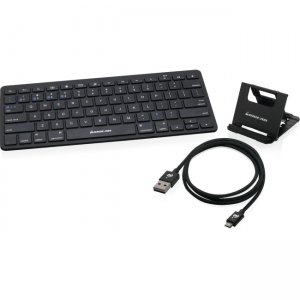 Iogear Slim Mobile Keyboard with Stand and Reversible Micro USB Cable GKB632BKIT-GAMU01