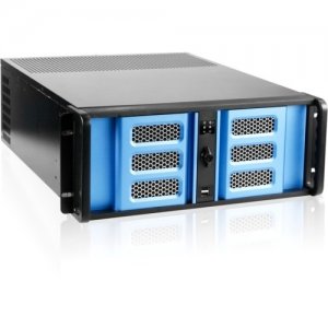 iStarUSA 4U Compact Stylish Rackmount Chassis with 500W Redundant Power Supply D-400SE-50R8PD8