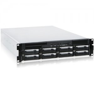 iStarUSA 2U 8-Bay Storage Server Rackmount Chassis with 800W Redundant Power Supply E2M8-80S2UP8