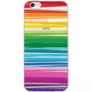 OTM Prints Clear Phone Case, Rainbow Stripes - iPhone 7/7S OP-IP7V1CG-CLS-13