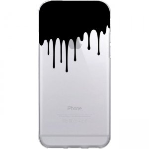 OTM Prints Clear Phone Case, Black Drip - iPhone 7/7S OP-IP7V1CG-ICN-02
