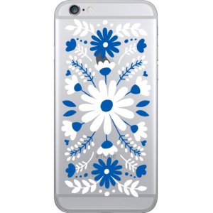 OTM Prints Clear Phone Case, Festival Blue & White - iPhone 7/7S OP-IP7V1CG-A02-73