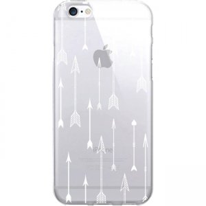 OTM Prints Clear Phone Case, Flying Arrows White - iPhone 7/7S OP-IP7V1CG-HIP-20